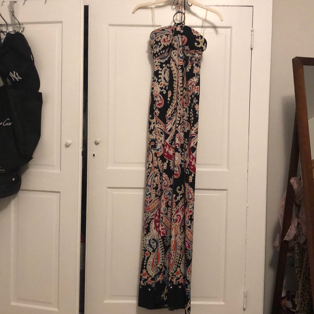 Paisley design maxi dress